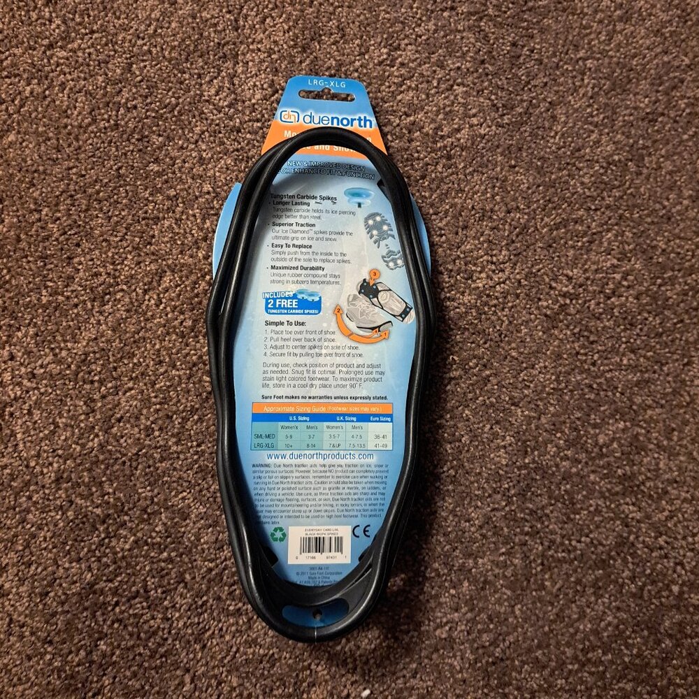 NWT Due North L/XL Everyday Ice /Snow Traction Aid With Spikes - Picture 5 of 6
